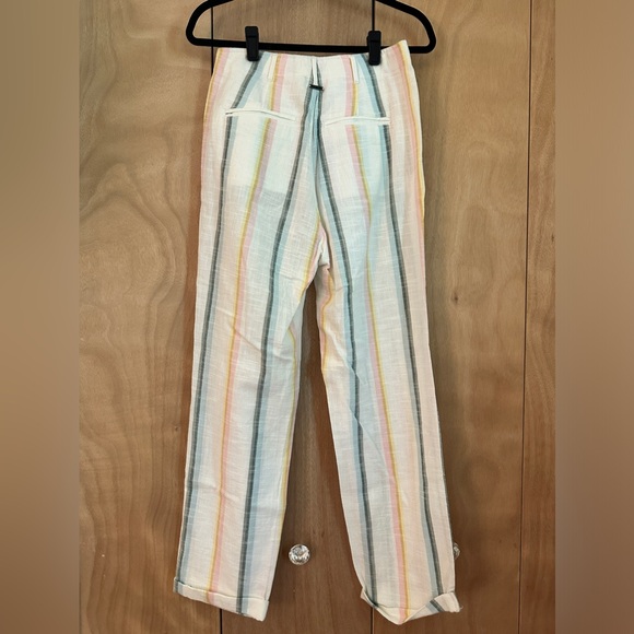 Billabong The Salty Blonde Striped Linen Pants Size 28 - Picture 2 of 5